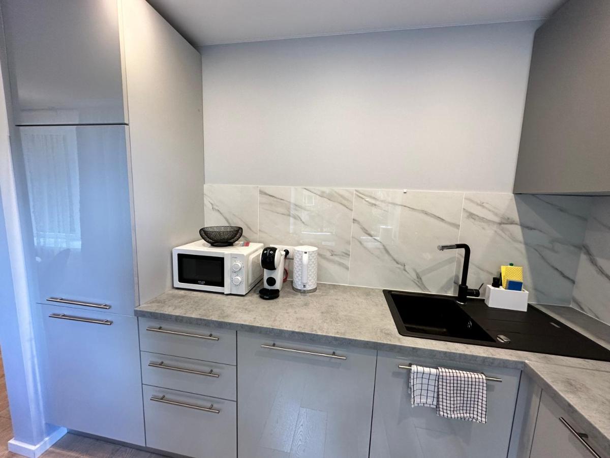 Parkside Escape: Stylish 1-Br Lägenhet Riga Exteriör bild